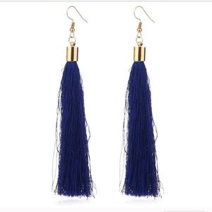 ⬇️NWT Long Tassel Earrings! BLUE •BOUTIQUE Item!